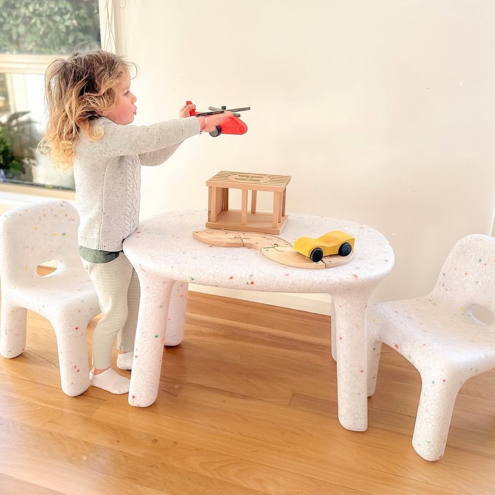 ❤️ white Confetti kids CHAIR
